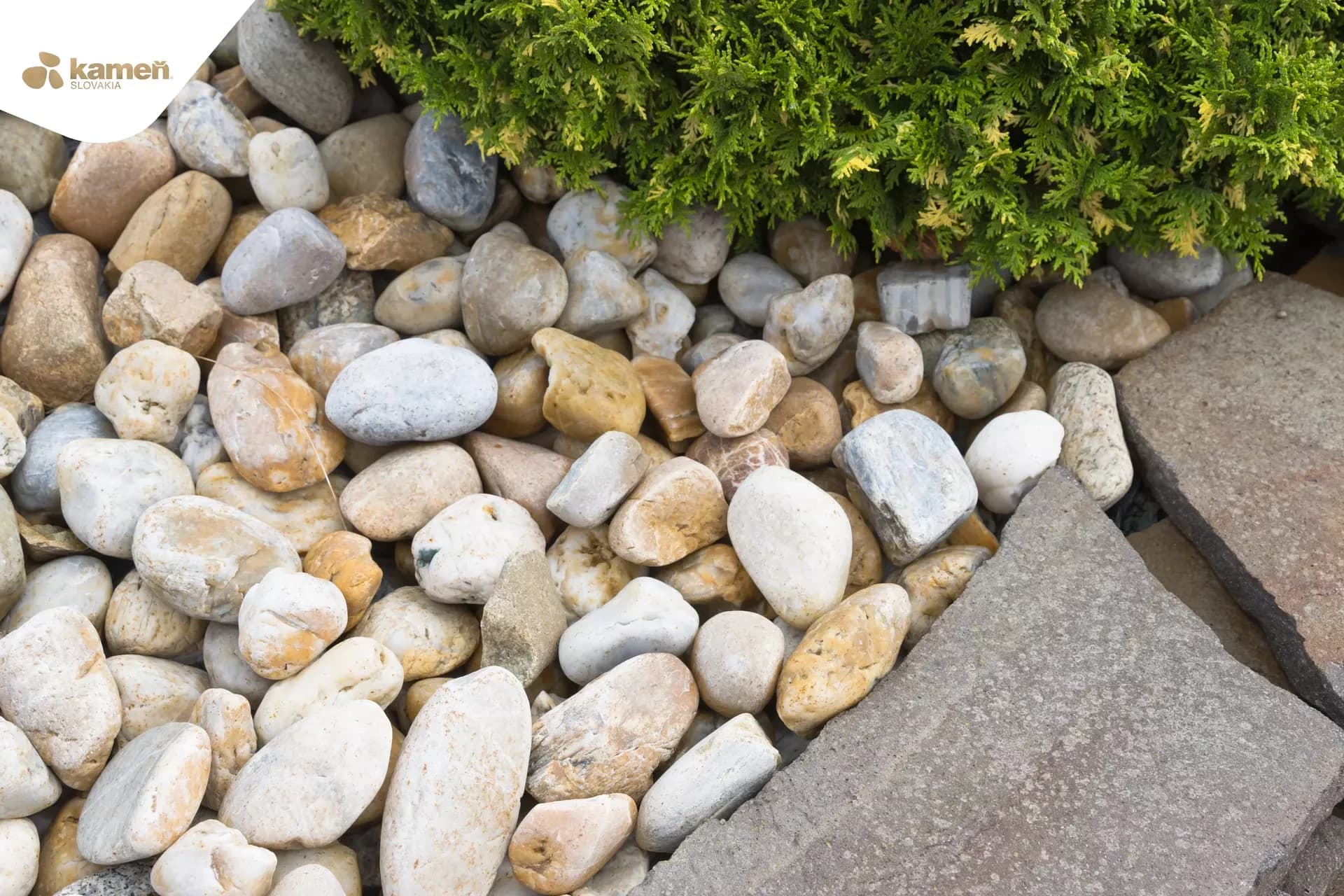 Kremeň mix K98 dekoračné okruhliaky/okrasné kamenivo - thumbnail 2
