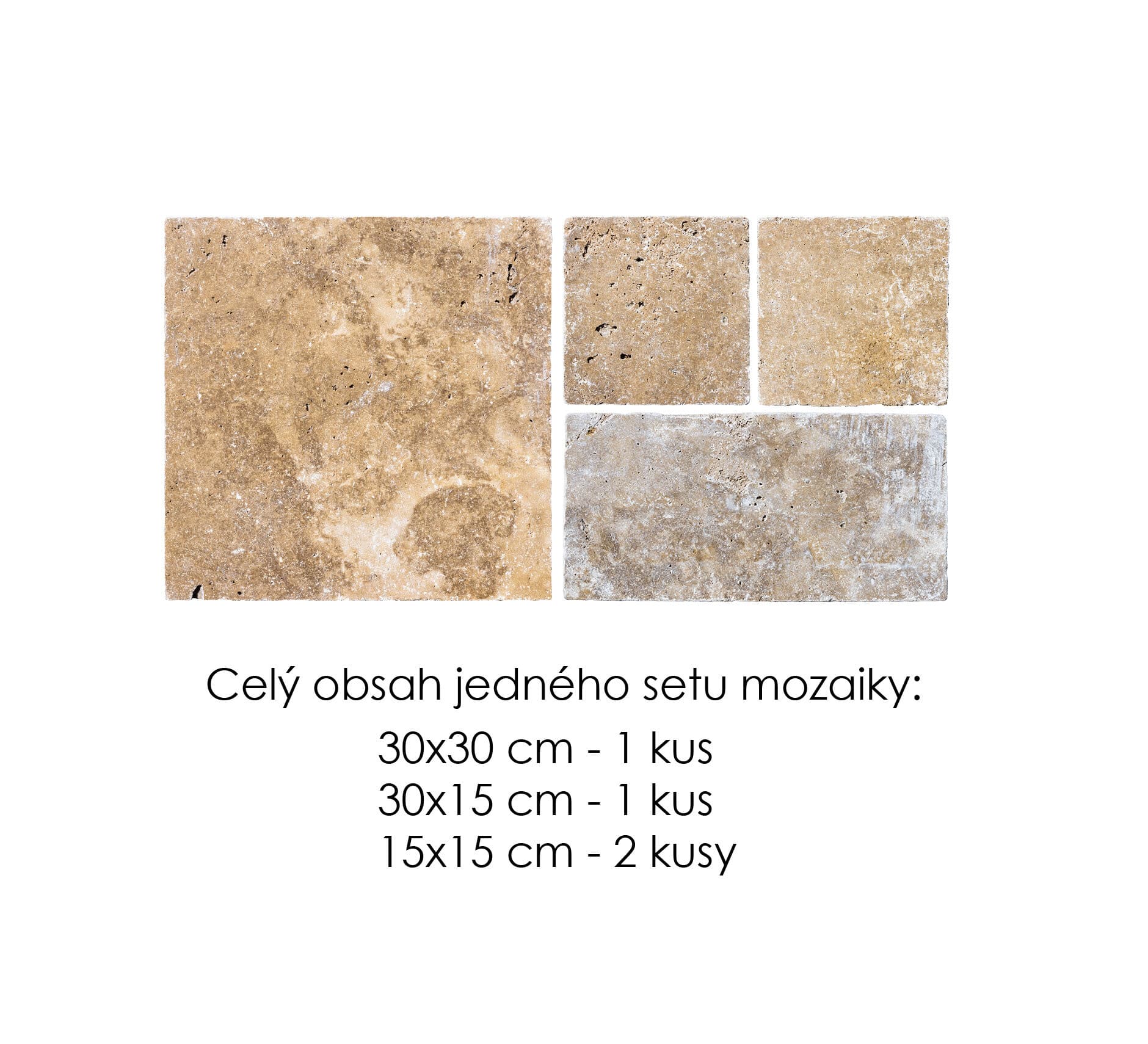 Travertín COFFEE ATR55 MINI mozaika - obklad / dlažba - thumbnail 2