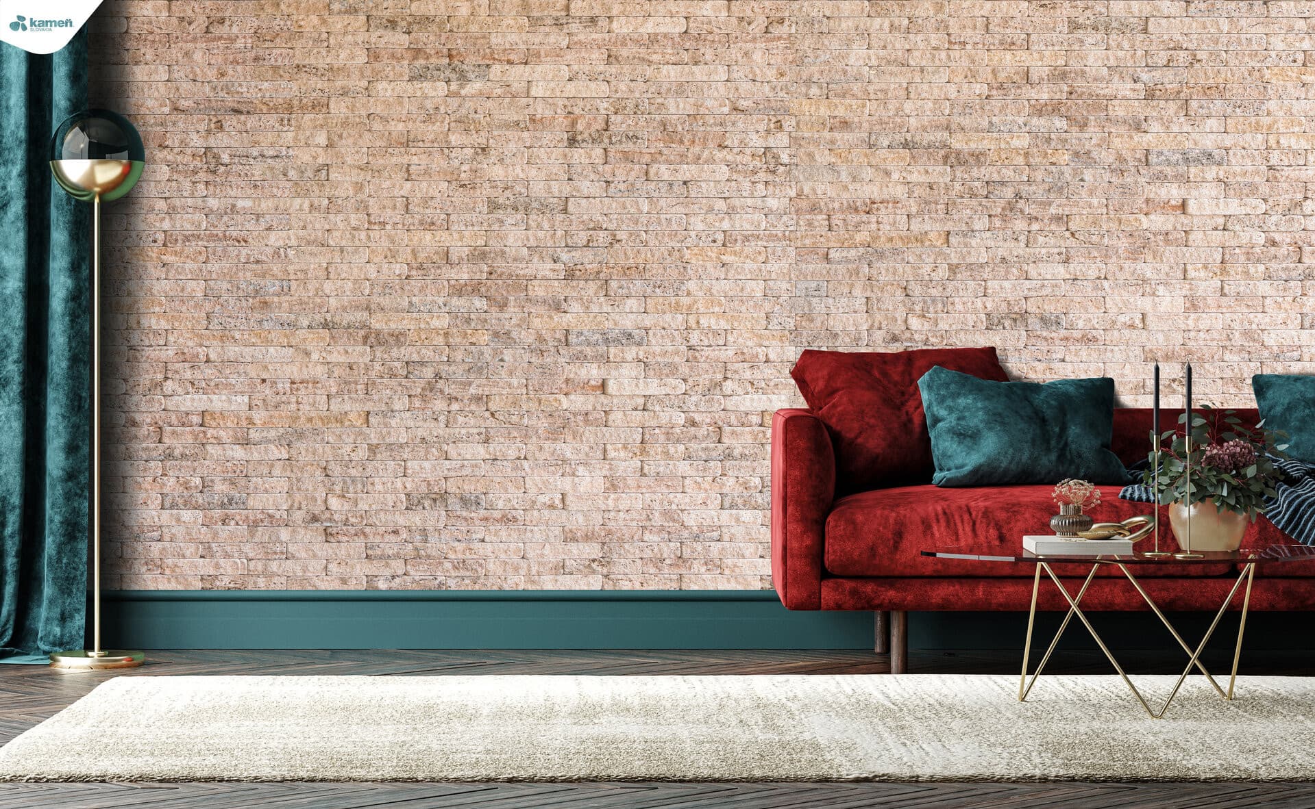 Travertín Antik ATR28 kamenný tehličkový obklad - thumbnail 2