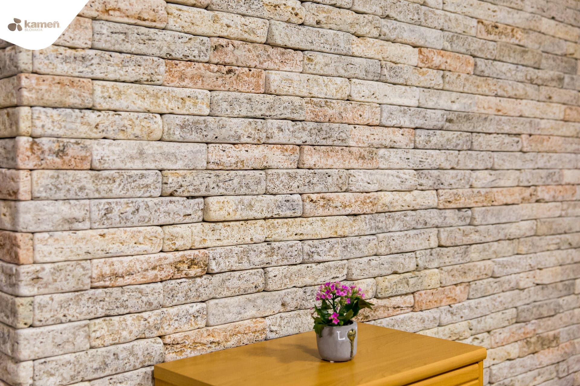 Travertín Antik ATR28 kamenný tehličkový obklad - thumbnail 3