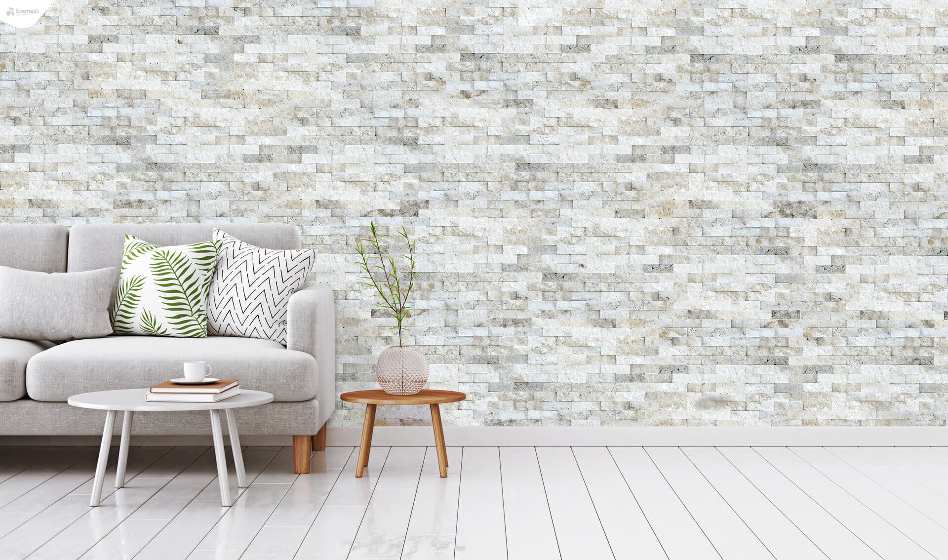 Travertín BS22 kamenný tehličkový obklad - thumbnail 3