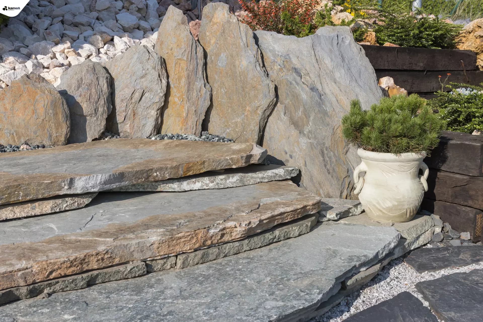 Kvarcit K65 kamenná platňa / nášľapné kamene / schody - thumbnail 2