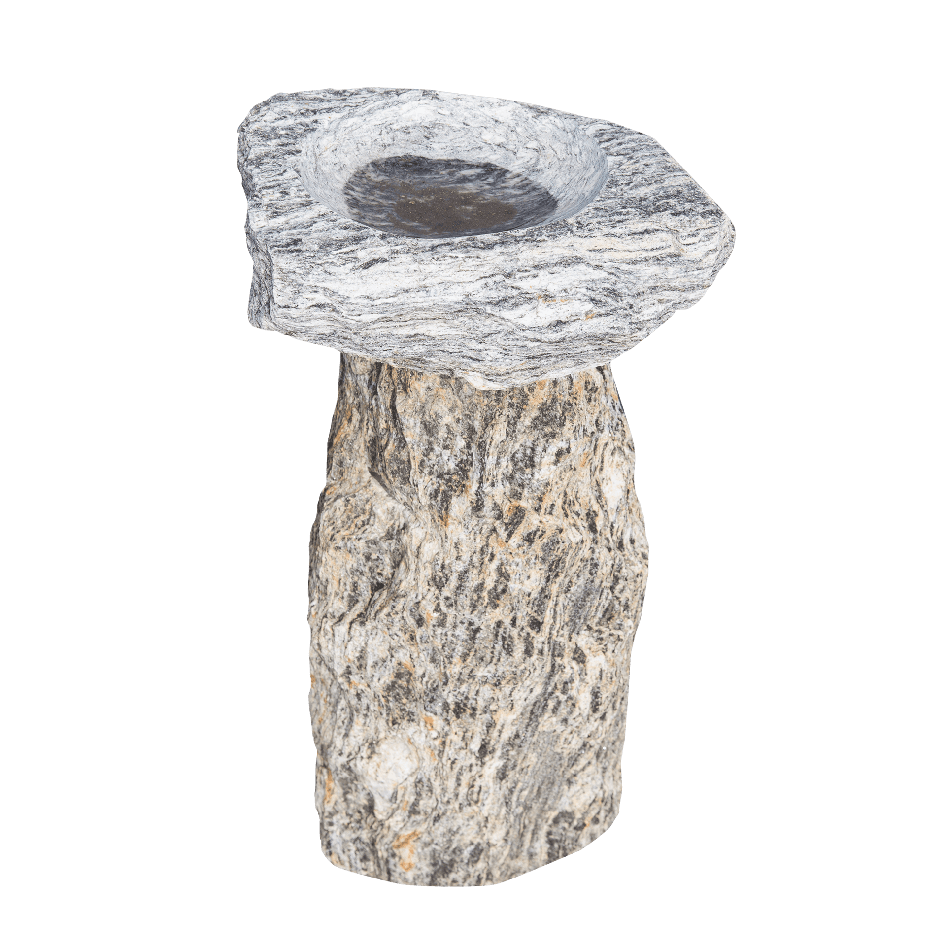 Kamenné napájadlo pre vtáky – záhradný doplnok (výška cca 70 cm)  - thumbnail 2