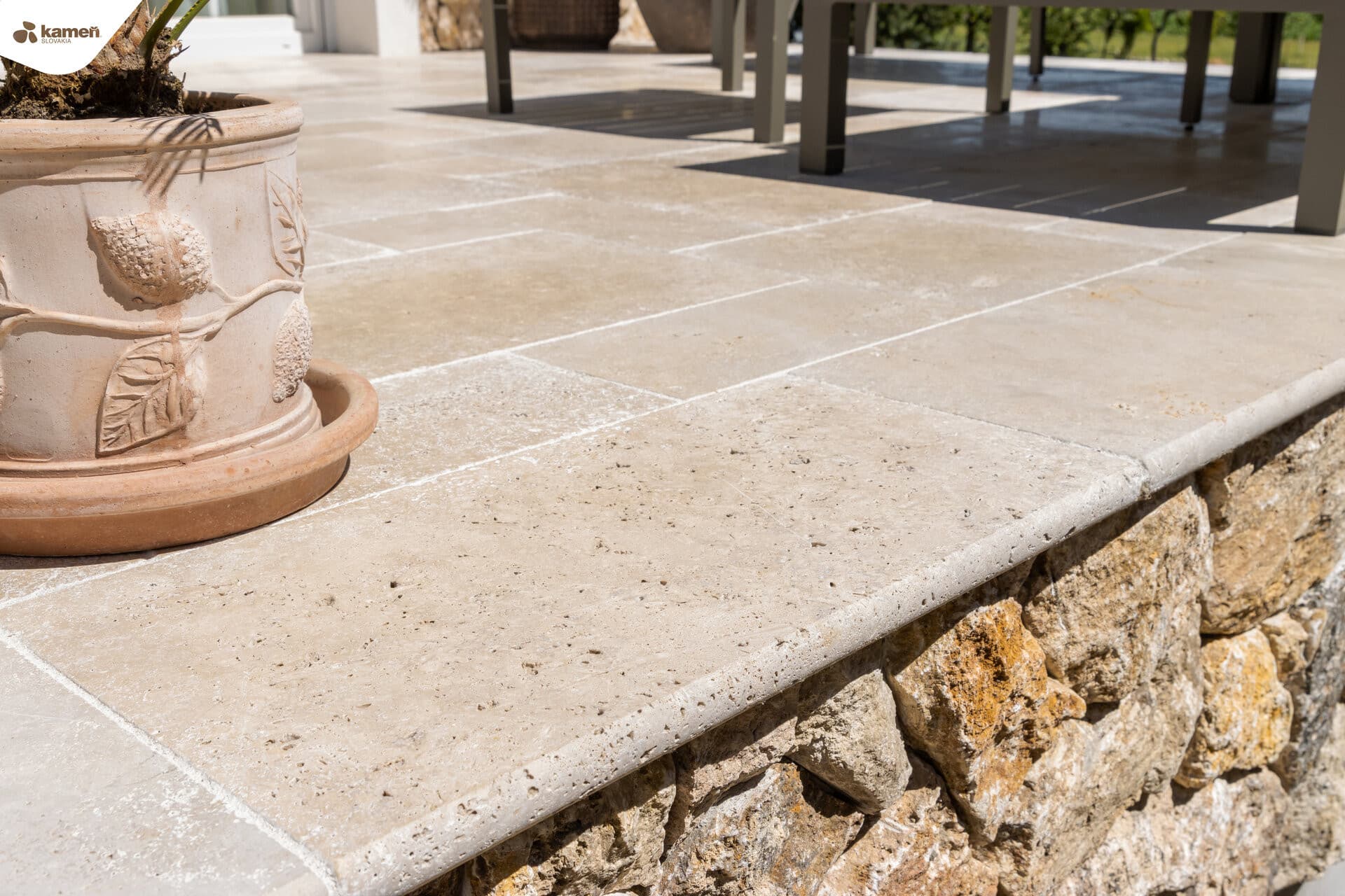 Travertín COFFEE ATR55 bazénový lem - thumbnail 5