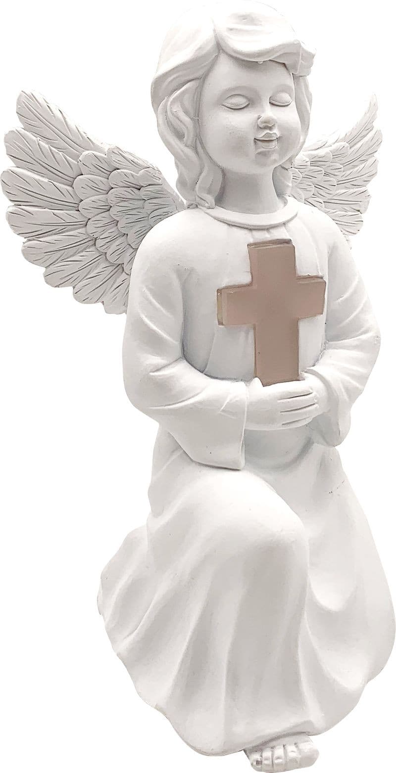 Dekorácia Strend Pro Gecco, anjel, 15x12x22 cm, polyresin, solárna, na hrob, 1 LED, AA - thumbnail 3