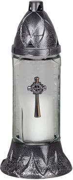 Kahanec Grave, číre sklo, mix dizajnov a farieb, 28 h, 80 g, 25 cm, na hrob - thumbnail 2