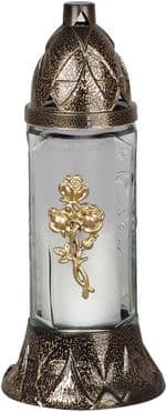 Kahanec Grave, číre sklo, mix dizajnov a farieb, 28 h, 80 g, 25 cm, na hrob - thumbnail 3