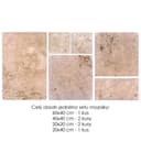 Travertín Antik COFFEE ATR55 mozaika - obklad / dlažba