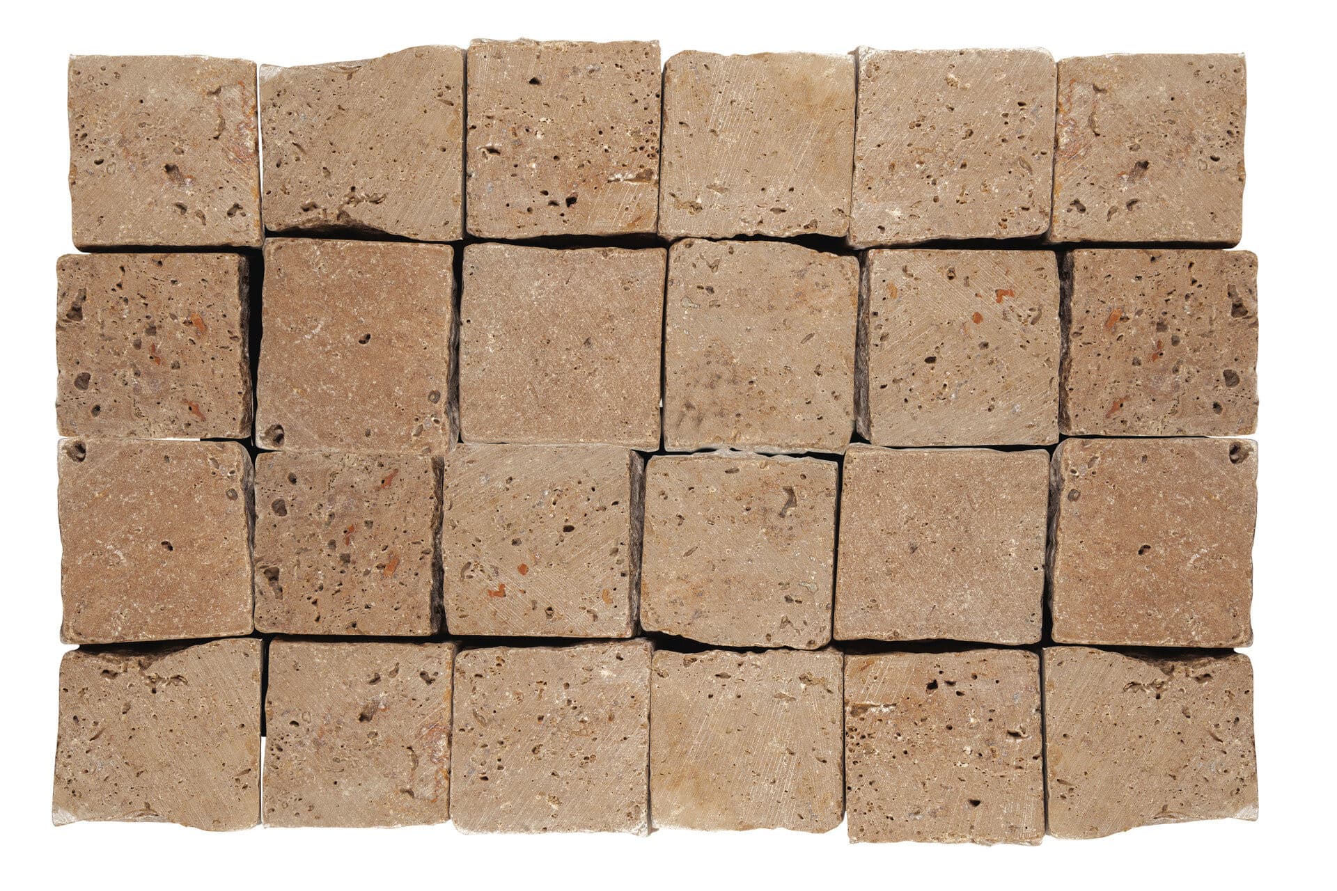 ATR56 Travertín MOCCA ANTIK kocka 7,5-8x10x10cm - thumbnail 3