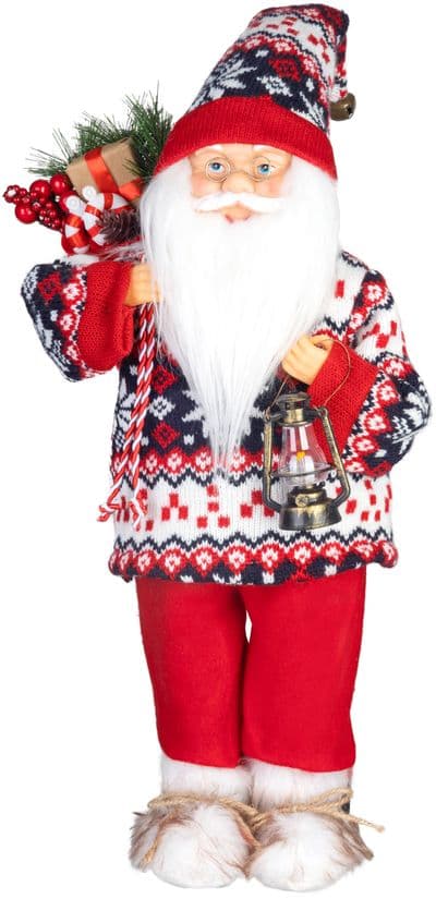 Dekorácia MagicHome Vianoce, Santa, so svetrom, 60 cm - thumbnail 1