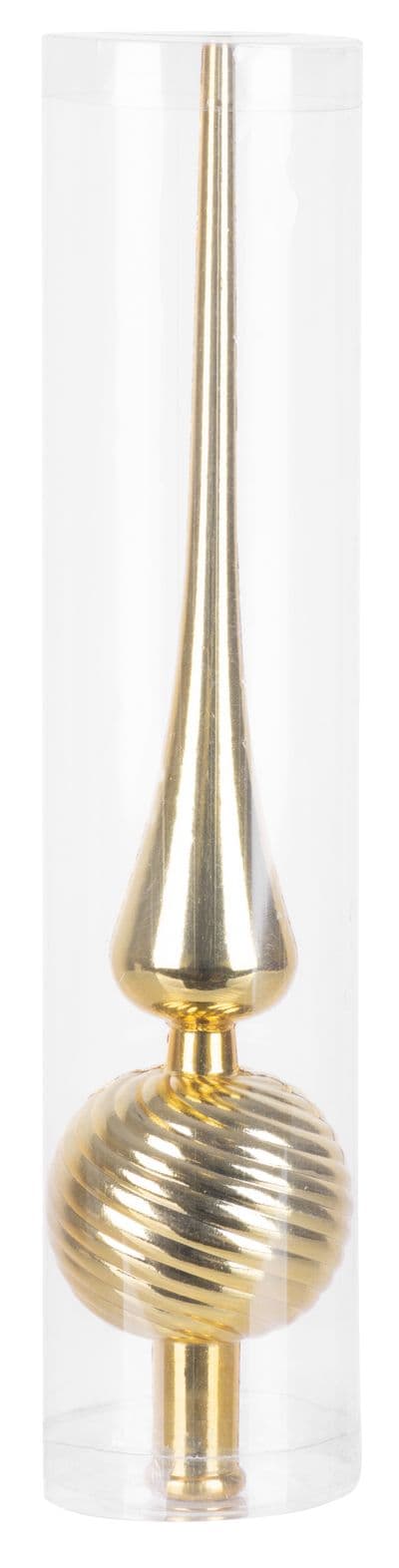 Ozdoba MagicHome Vianoce, 1 ks, 28 cm, špic, zlatý, na vianočný stromček - thumbnail 1