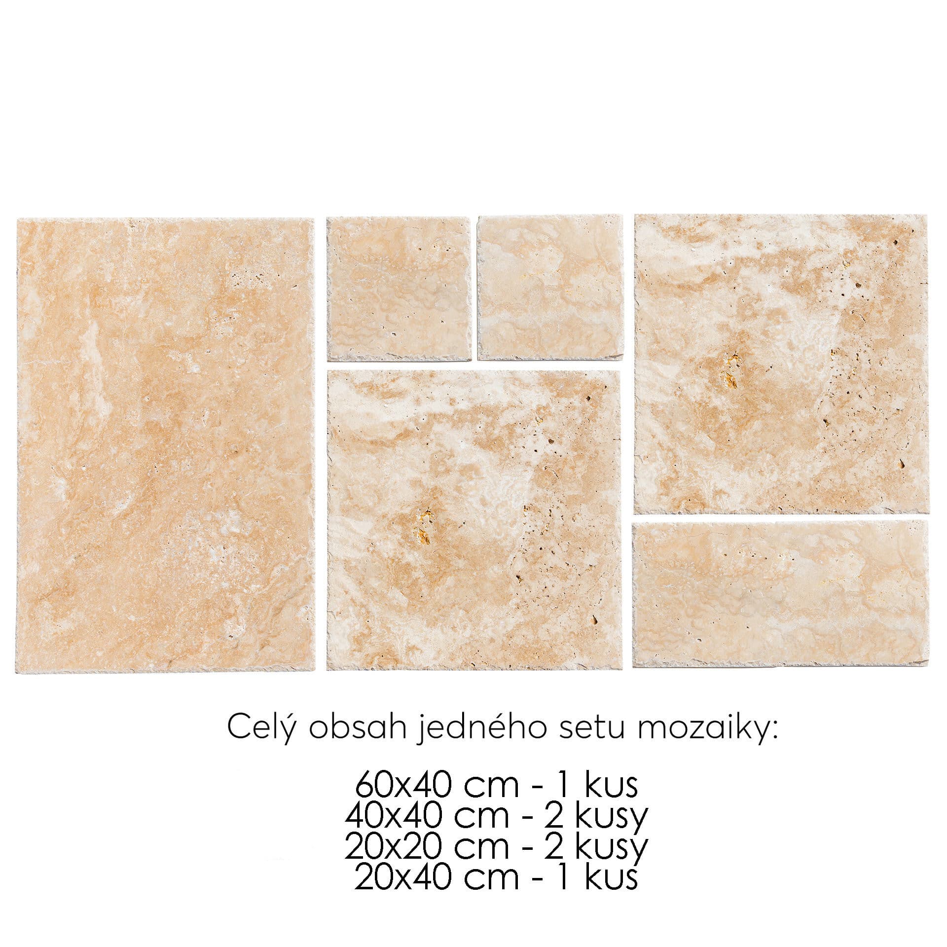 Kamenné obklady a dlažby formátovaných rozmerov