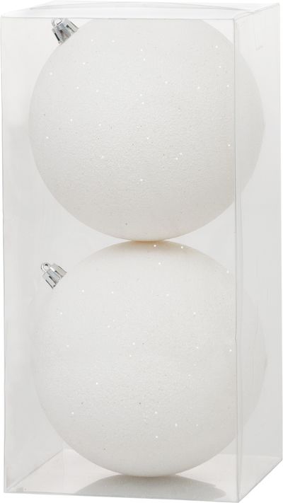 Gule MagicHome Vianoce, 2 ks, biele, na vianočný stromček, 12 cm