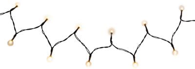 Reťaz MagicHome Vianoce CEIBO, 48 LED teplá biela, 8 funkcií, časovač, 3xAA, exteriér, osvetlenie, L-3,50 m