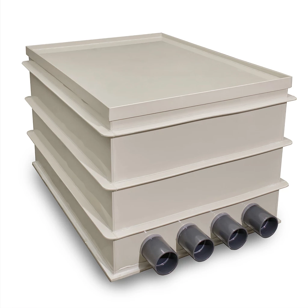 Šachta pre čerpadla (4 vstupy) s prepážkou