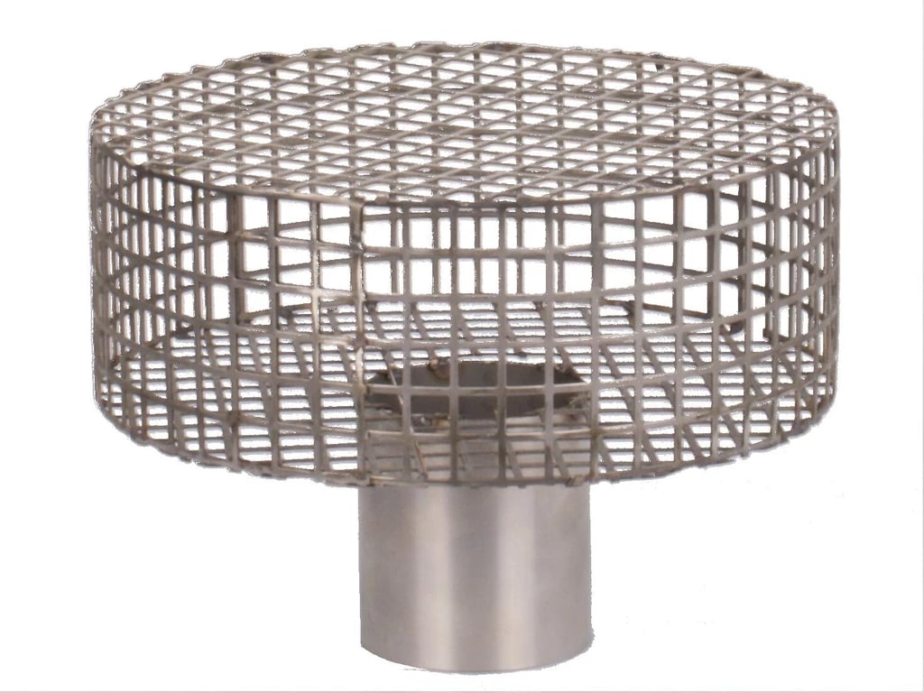 Okrúhly sací kôš z nehrdzavejúcej ocele, čap 63 mm, Ø 200 mm